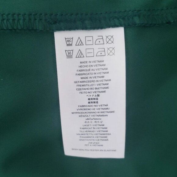 Michael Kors Green Stretch Velvet Sleeveless Twist Neck Midi Dress SZ M - NWT - Picture 8 of 8